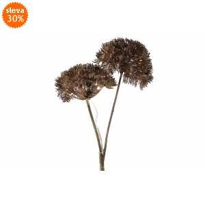 Svítící větvička Heracleum 15 LED, 77 cm, bronzová