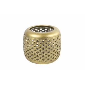 Kovový svícen Alycia gold 9,5x11,5 cm