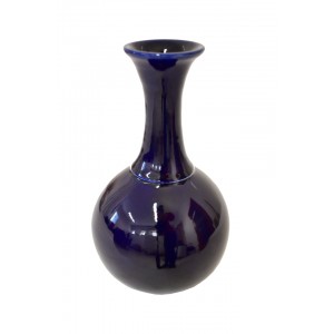 Keramická váza modrá 17,5x10,5 cm