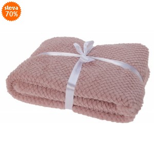 Fleecový pléd růžový 130x160 cm