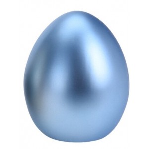 Keramické vajíčko metalické modré 8x6,5 cm