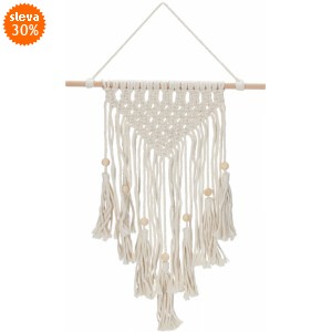 Macramé závěsná dekorace na stěnu 48x37 cm