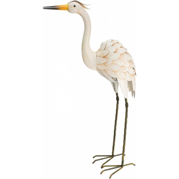 Kovový pták Jeřáb 75x48x19 cm
