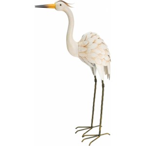 Kovový pták Jeřáb 75x48x19 cm