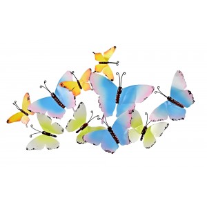 Nástěnná dekorace Motýlci, varianta B 39x68,3x3 cm