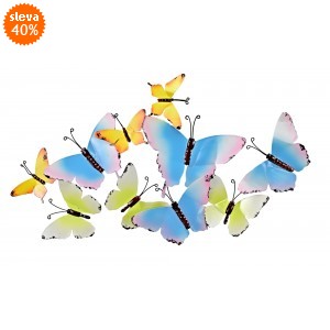 Nástěnná dekorace Motýlci, varianta B 39x68,3x3 cm