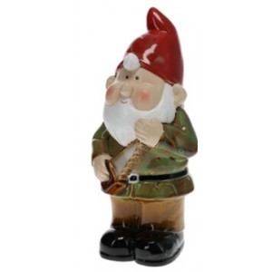 Porcelánový trpaslík červený 27,5x14,5x10,5 cm 