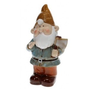 Porcelánový trpaslík hnědý 27,5x14,5x10,5 cm 