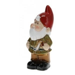 Porcelánový trpaslík červený 18,5x9,5x7,5 cm 