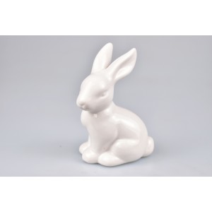 Porcelánový zajíc bílý 8,5 cm