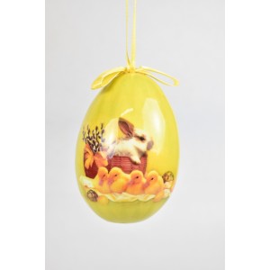 Plastové vajíčko na zavěšení s motivem zajíčka balení 6 ks, 10 cm
