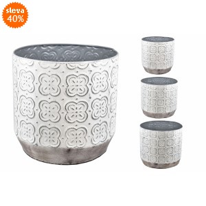 Plechový květináč Ornament sada 3 ks