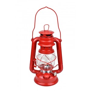 Petrolejová lampa červená 27x16x11,5 cm