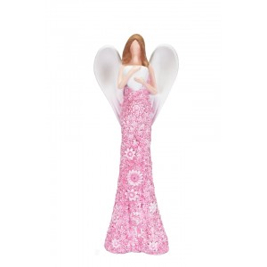 Anděl Flo starorůžový 48,5 cm M