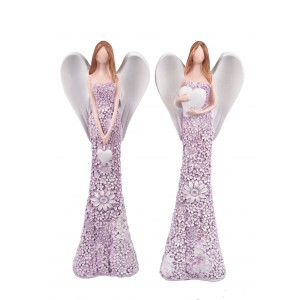 Anděl Flo lila 24,5 cm, mix druhů II.jakost