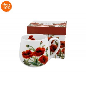 Porcelánový hrnek buclák Classic poppies 430 ml v dárkovém boxu