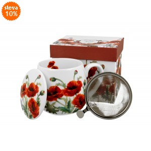 Porcelánový hrnek byliňák Classic poppies 430 ml v dárkovém boxu