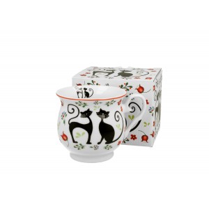 Porcelánový hrnek Etno cats 500 ml v dárkové krabičce