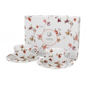 Porcelánový hrnek espesso s podtalířkem Safa 110 ml, sada 2 ks v dárkovém boxu