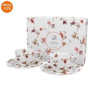 Porcelánový hrnek espesso s podtalířkem Safa 110 ml, sada 2 ks v dárkovém boxu