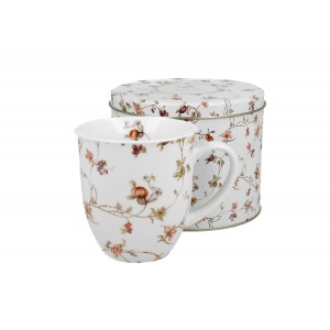 Porcelánový hrnek Safa 400 ml v plechové dóze