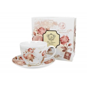 Porcelánový hrnek s podtalířkem jumbo Secession 470 ml v dárkovém boxu