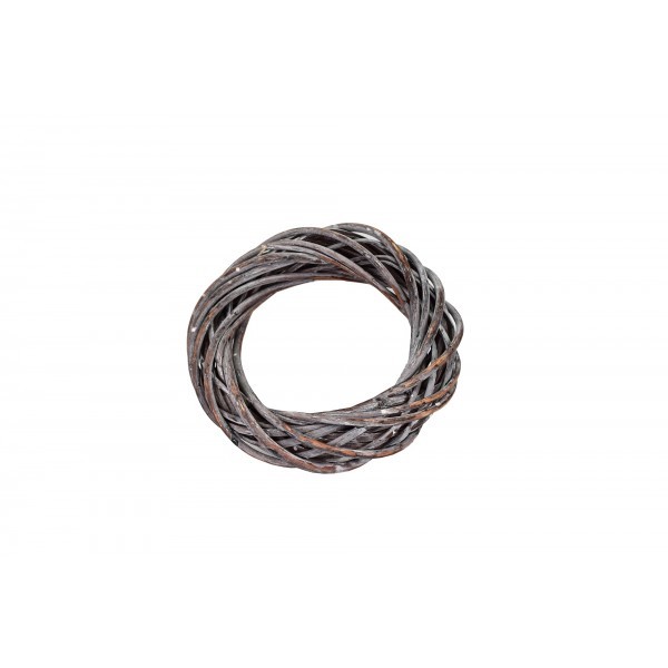 Proutěný věnec 20 cm tmavě hnědý