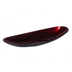 Červený plastový tác 40x17 cm