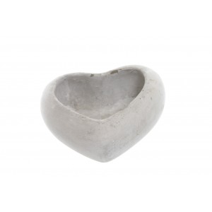 Květináč srdce cement 6x15,5x15,5 cm