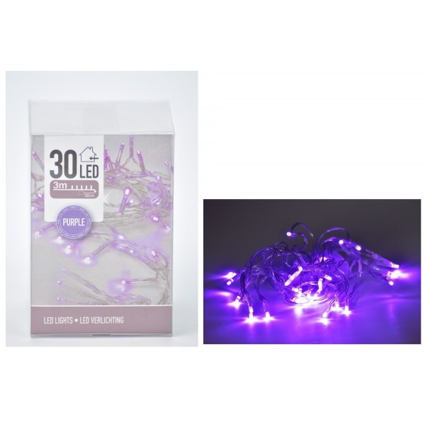 Dekorativní světlení 30 LED barva fialová