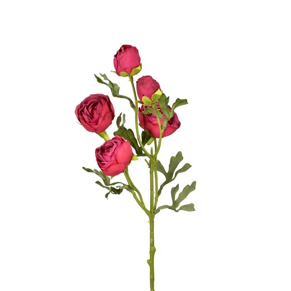 Umělá růže tmavě růžová 60 cm