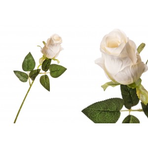 Umělá růže bílá 51 cm
