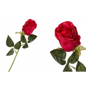 Umělá růže červená 51 cm