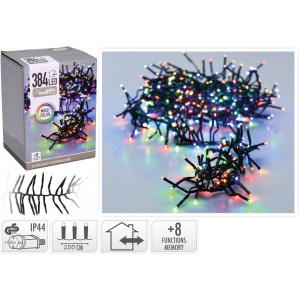 Světelný řetěz 384 LED mix barev