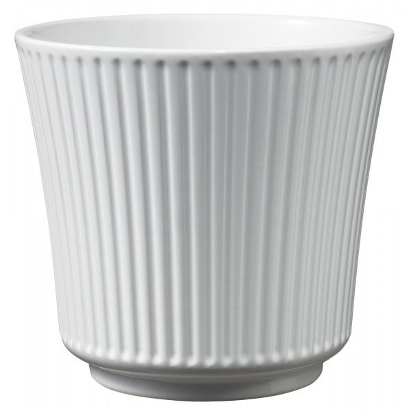 Keramický květináč Delphi lesklý 14 cm bílý