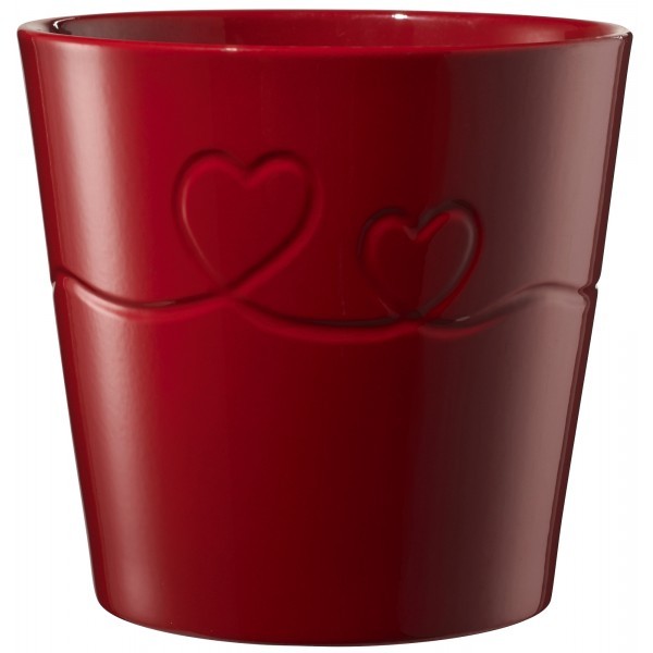 Keramický květináč Endless Love 13 cm vínový