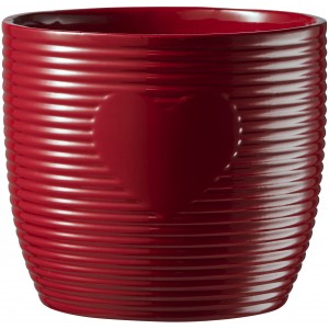 Keramický květináč Heartbeat 13 cm vínový