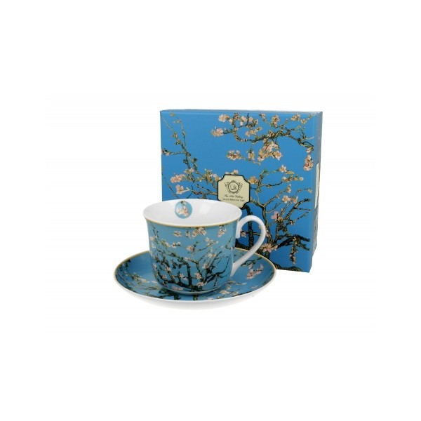 Porcelánový hrnek s podtalířkem Jumbo Almond Blossom inspired by Van Gogh 400 ml v krabičce