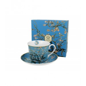 Porcelánový hrnek s podtalířkem Jumbo Almond Blossom inspired by Van Gogh 400 ml v krabičce