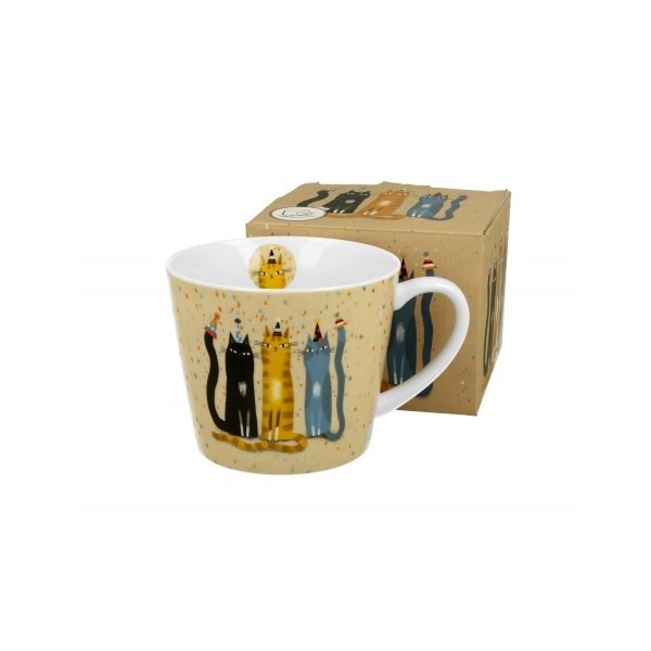 Porcelánový hrnek Cat's World party 610 ml v dárkovém boxu