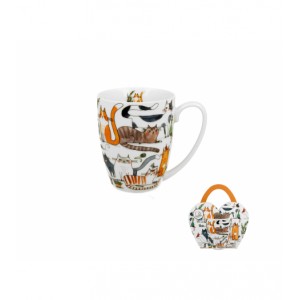 Porcelánový hrnek Cat's World lazy cats 350 ml v papírovém košíku