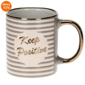 Hrnek proužek 310 ml Keep positive