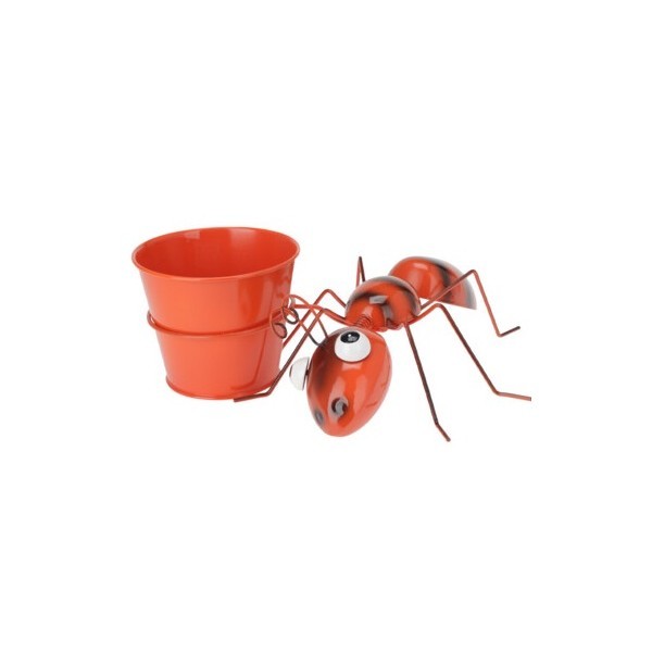 Plechový květináč s mravencem 8,5x23x19 cm