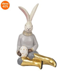 Velikonoční zajíc s vajíčkem 37x25x20 cm