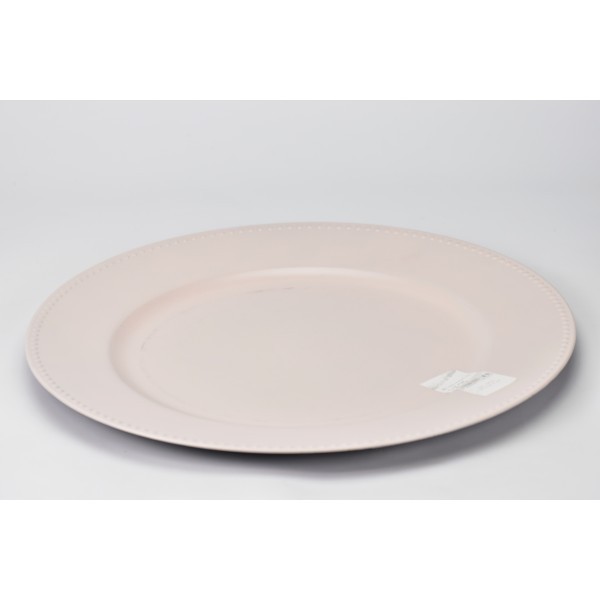 Plastový talíř Dots růžový 33x2 cm