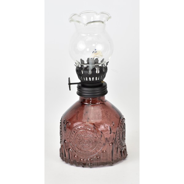 Petrolejová lampa Candy růžová 17x8 cm