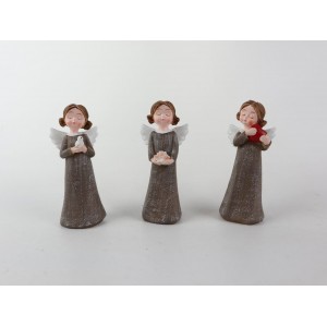 Anděl Rozárka 10 cm hnědý, balení 3 ks mix druhů