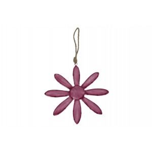 Závěsná květina M purpurová 12x12x1 cm