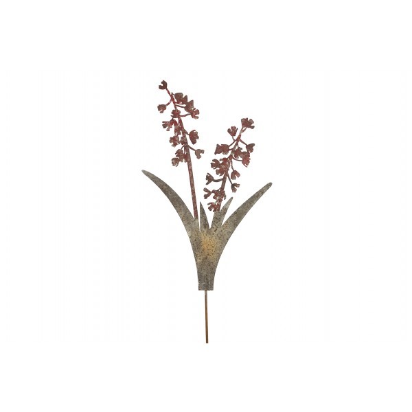 Kovový zápich květina Belia růžová 73 cm