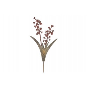 Kovový zápich květina Belia růžová 73 cm